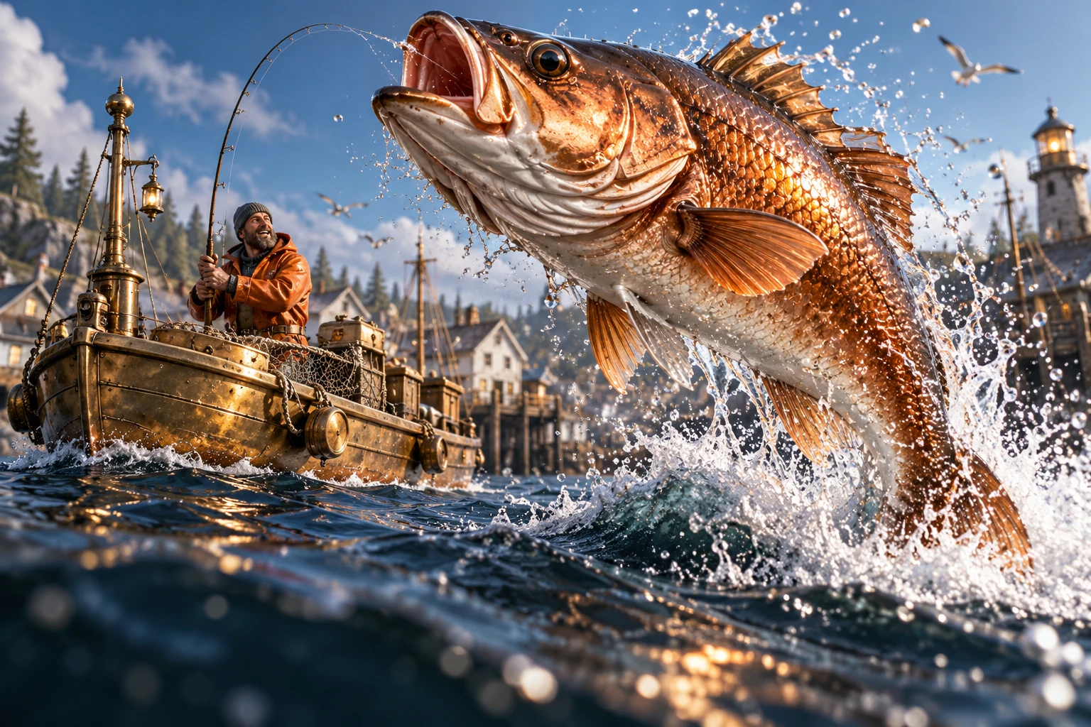 Copperwake Catch — illustrated sample card